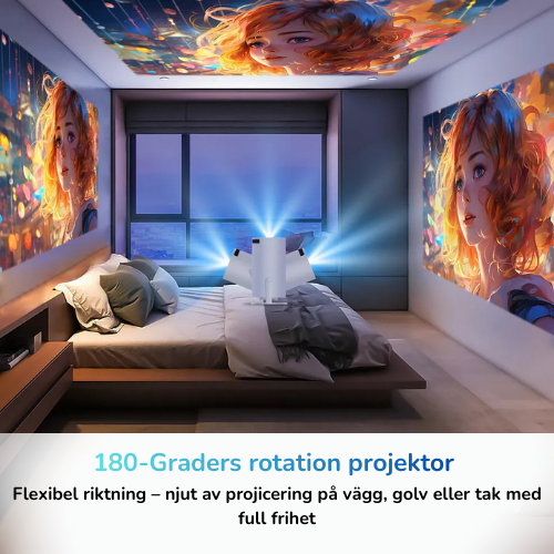 MiniCast Pro - Miniprojektor med Bluetooth och WiFi (2025 Modell)